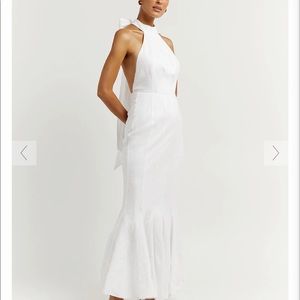 DISSH Aisle White Linen Dress